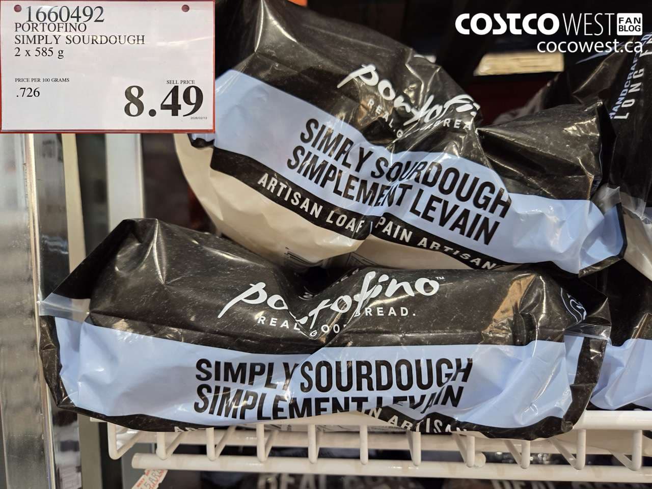 PORTOFINO SIMPLY SOURDOUGH 2 X 585 G