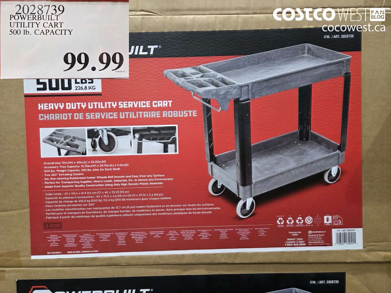 powerbuilt utility cart 500 lb capacity