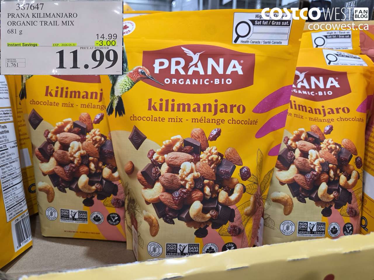 PRANA KILIMANJARO ORGANIC TRAIL MIX 681 G