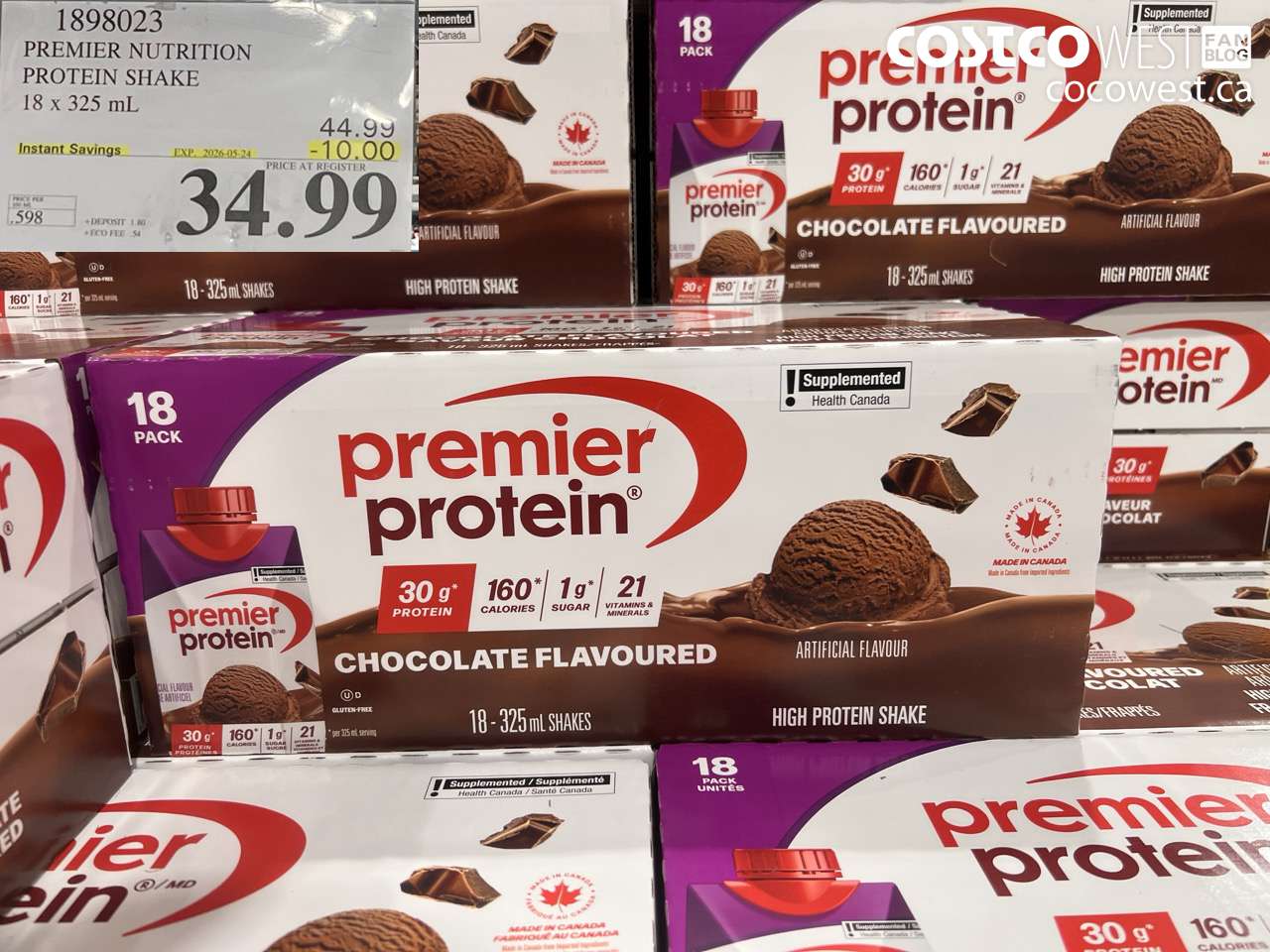 premier nutrition protein shake 18 x 325 ml