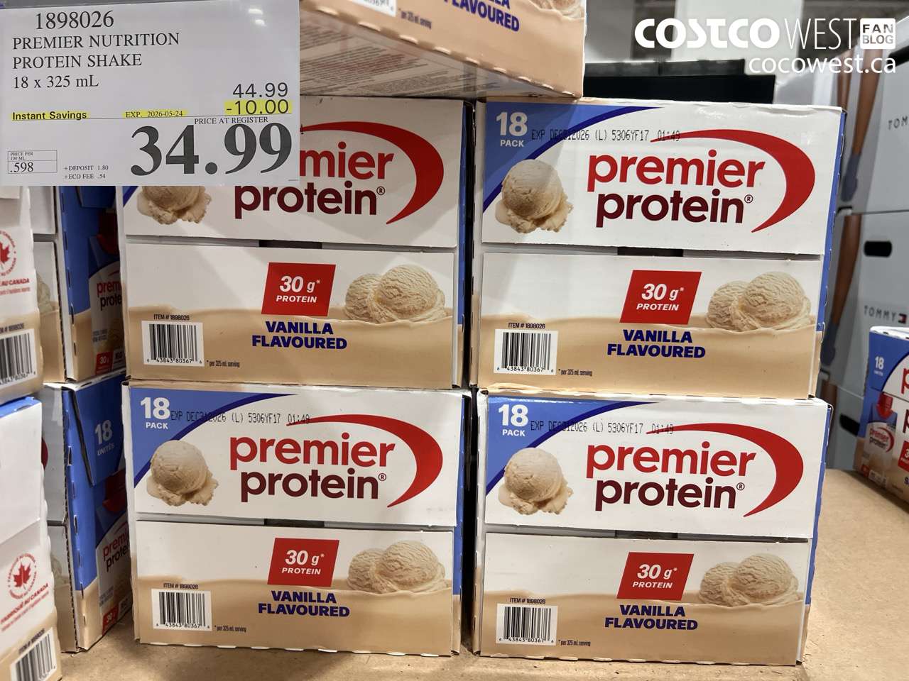 premier nutrition protein shake 18 x 325 ml