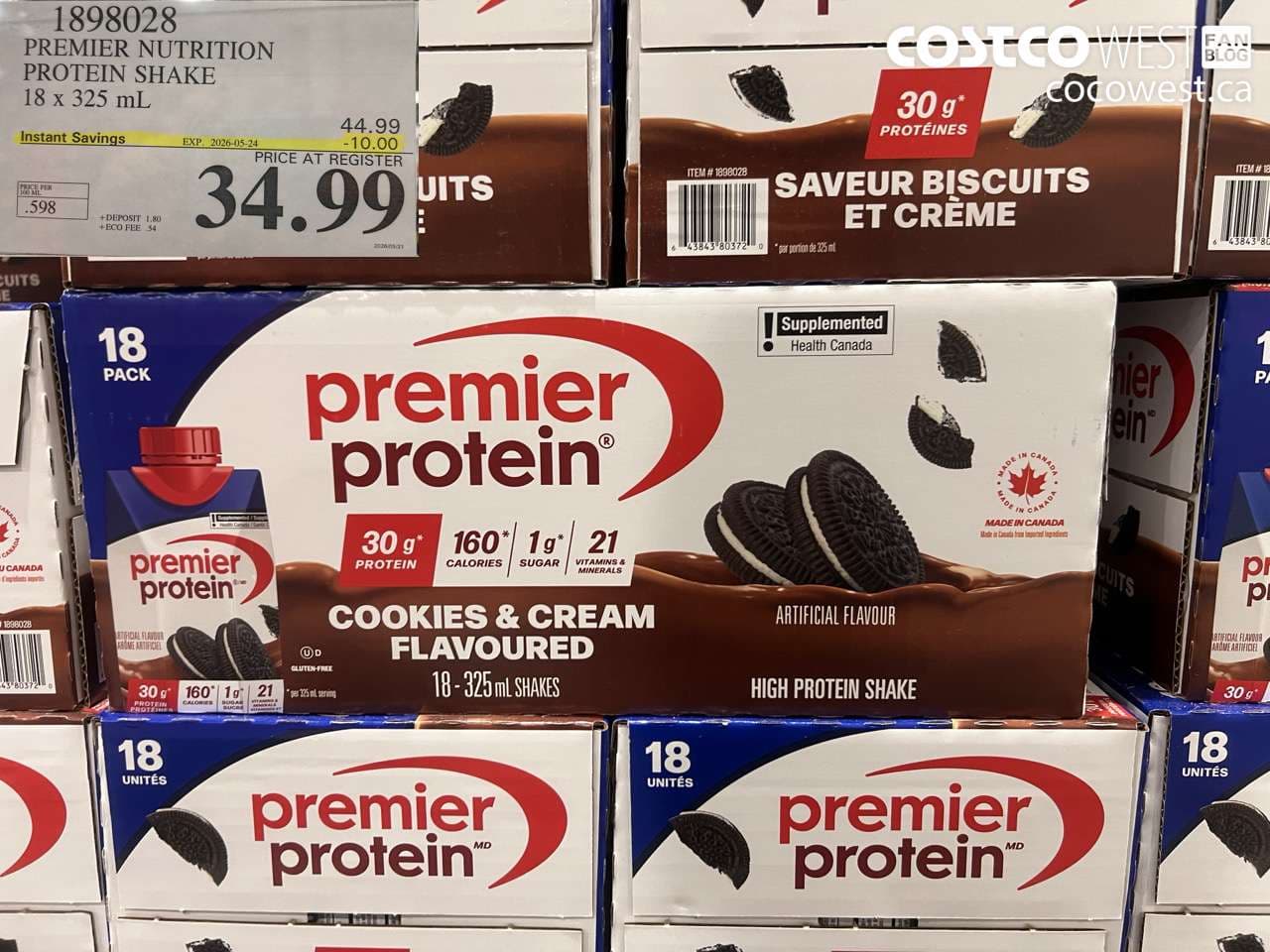 PREMIER NUTRITION PROTEIN SHAKE 18 X 325 ML