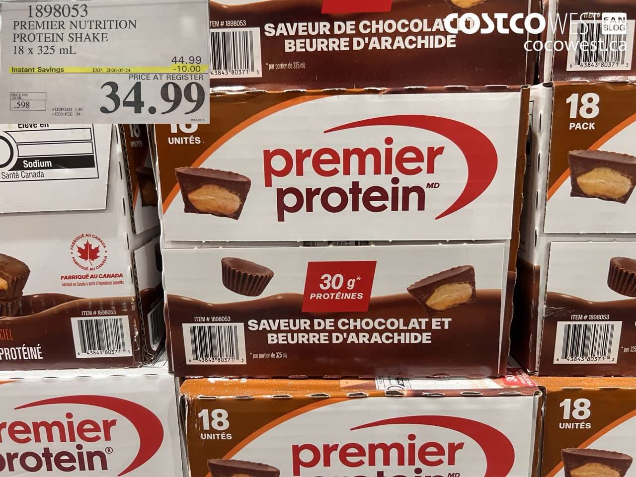 premier nutrition protein shake 18 x 325 ml