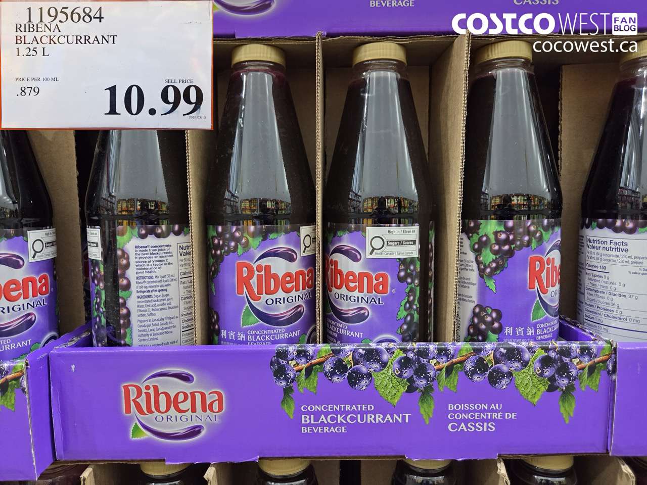 RIBENA BLACKCURRANT 1.25 L