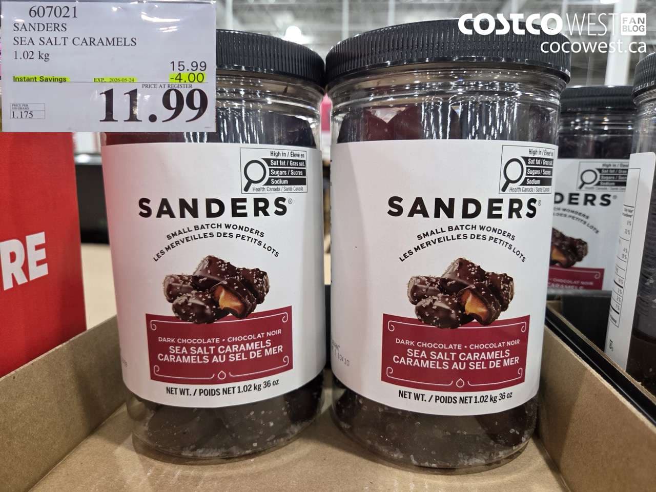 SANDERS SEA SALT CARAMELS 1.02 KG
