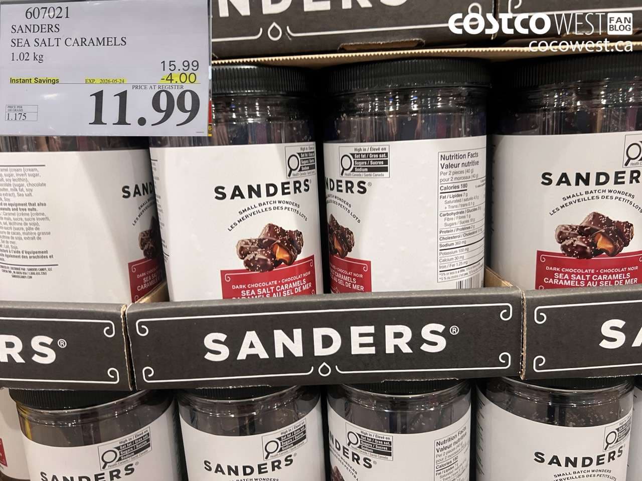 sanders sea salt caramels 102 kg