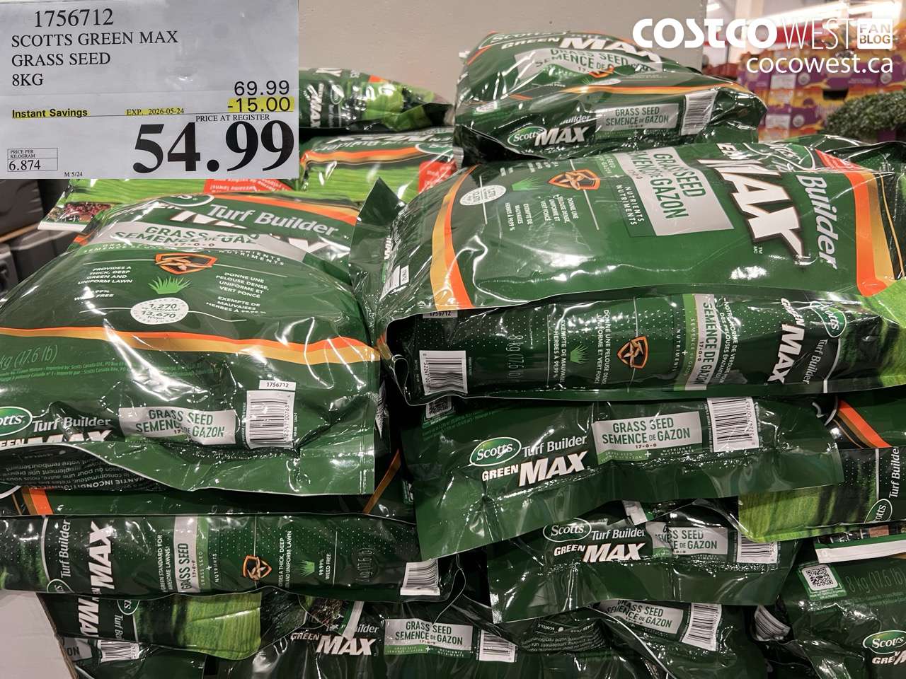 scotts green max grass seed 8kg