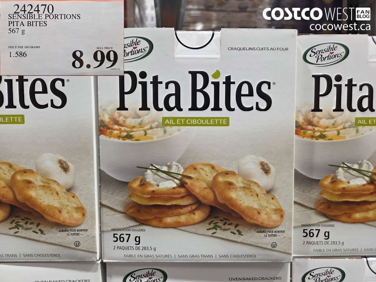 SENSIBLE PORTIONS PITA BITES 567 G