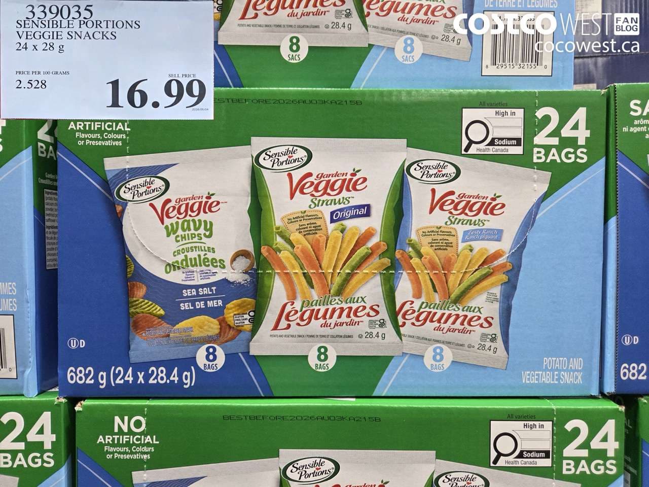 SENSIBLE PORTIONS VEGGIE SNACKS 24 X 28 G