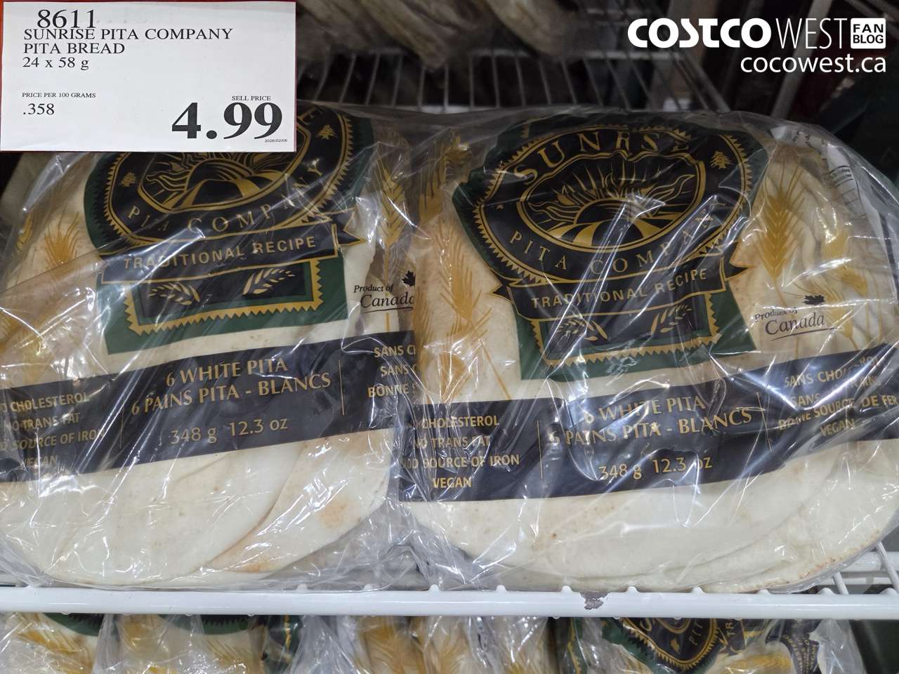 SUNRISE PITA COMPANY PITA BREAD 24 X 58 G