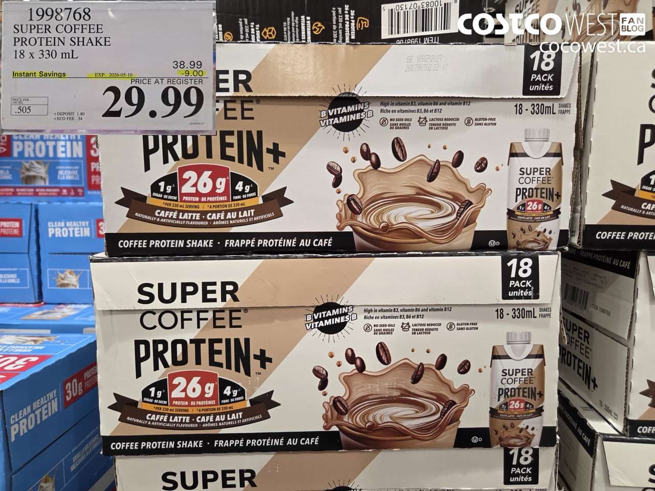 SUPER COFFEE PROTEIN SHAKE 18 X 330 ML