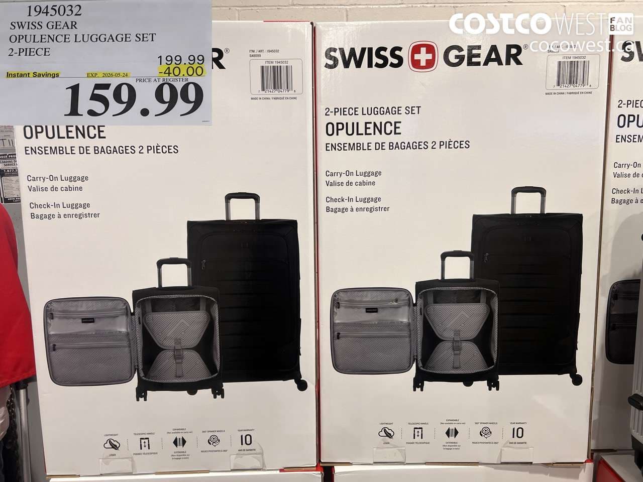 swiss gear opulence luggage set 2piece