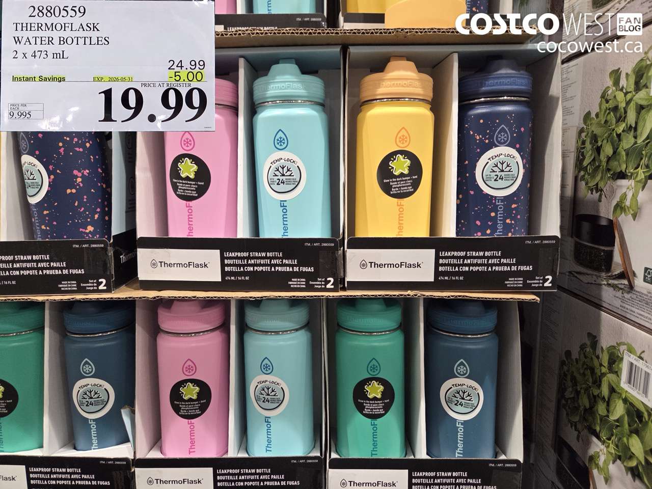 thermoflask water bottles 2 x 473 ml