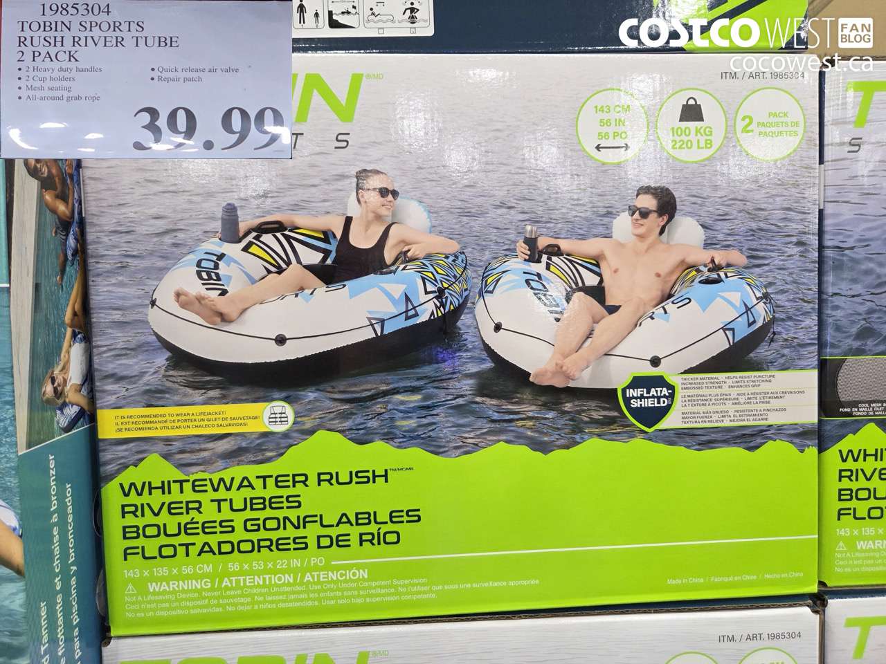 TOBIN SPORTS RUSH RIVER TUBE 2 PACK