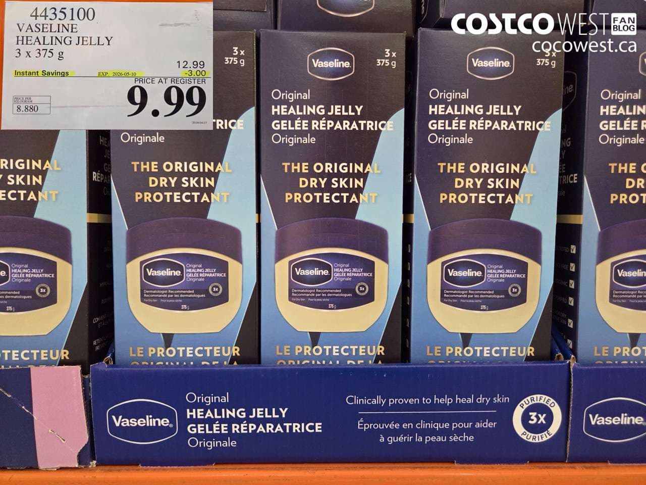 VASELINE HEALING JELLY 3 X 375 G