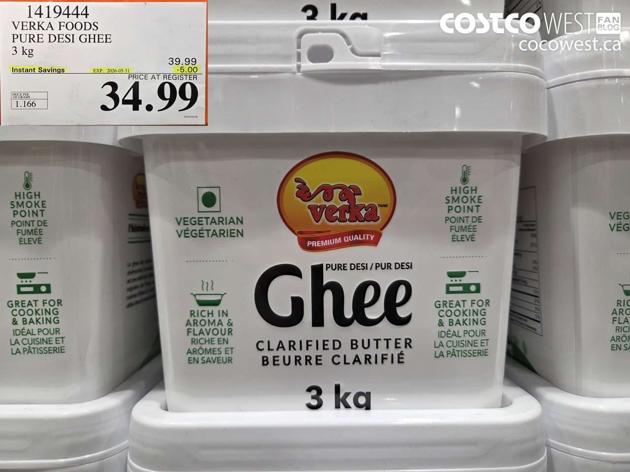 verka foods pure desi ghee 3 kg