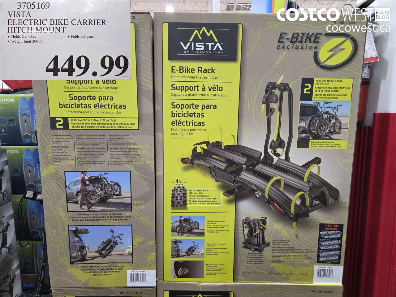 VISTA ELECTRIC BIKE CARRIER HITCH MOUNT