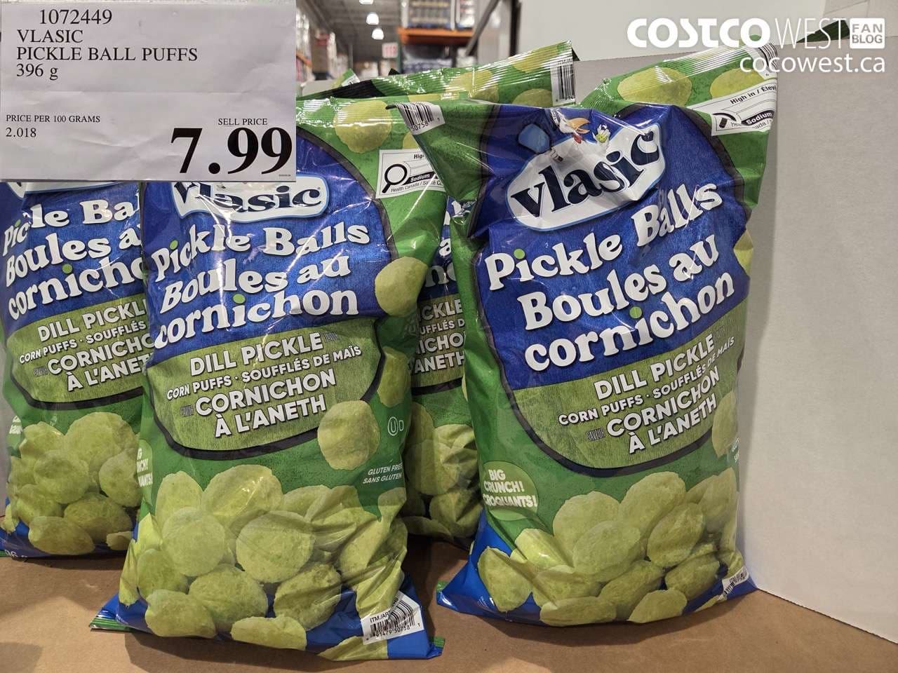 VLASIC PICKLE BALL PUFFS 396 G