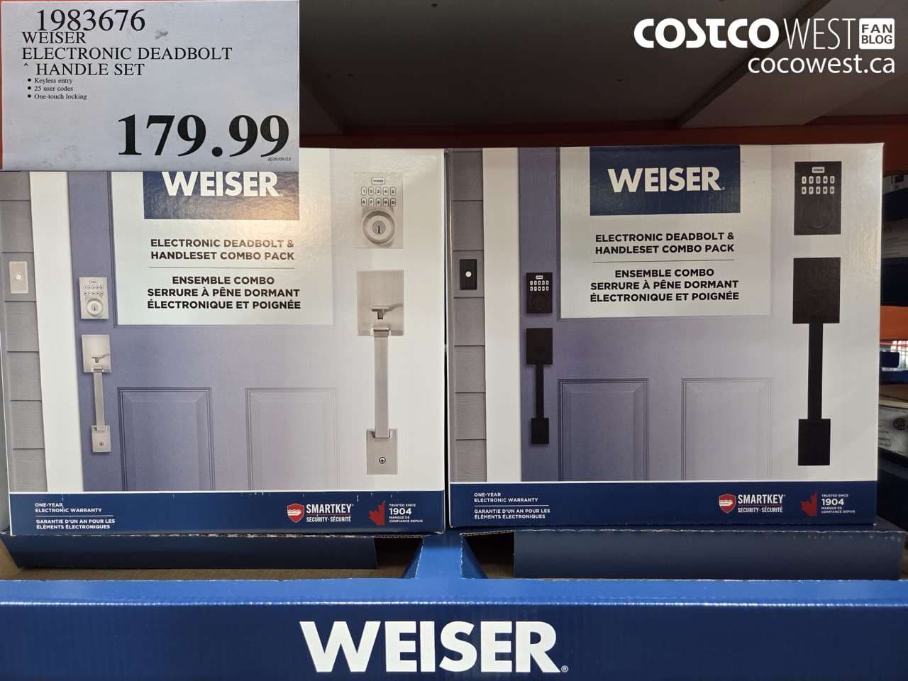 WEISER ELECTRONIC DEADBOLT HANDLE SET