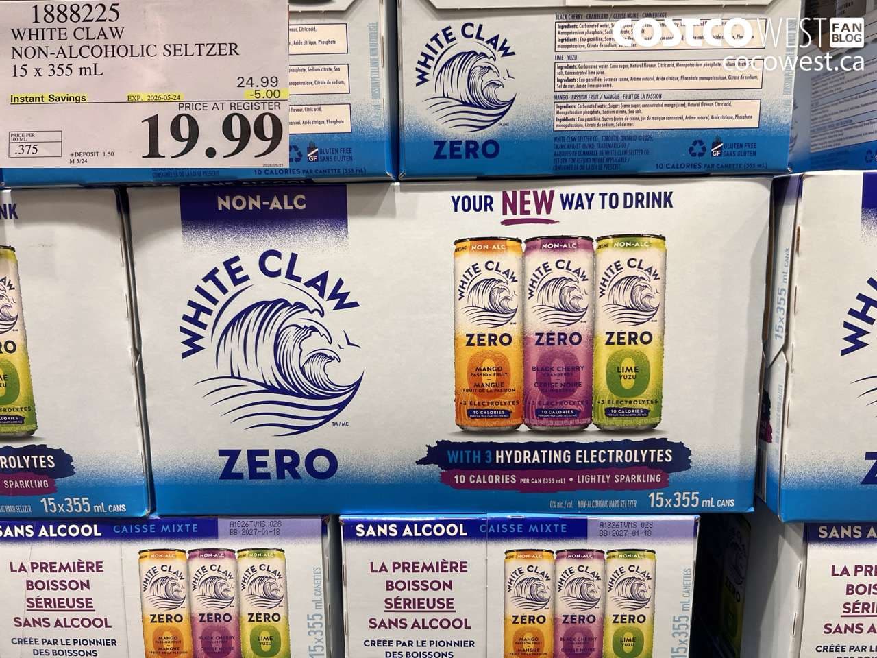white claw nonalcoholic seltzer 15 x 355 ml