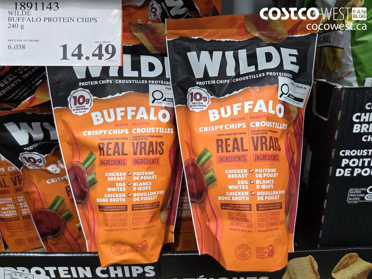WILDE BUFFALO PROTEIN CHIPS 240 G
