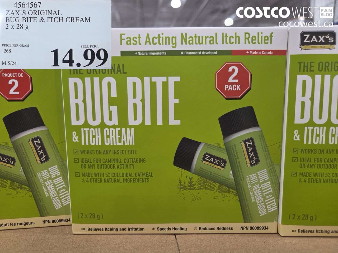 ZAX’S ORIGINAL BUG BITE & ITCH CREAM 2 X 28 G