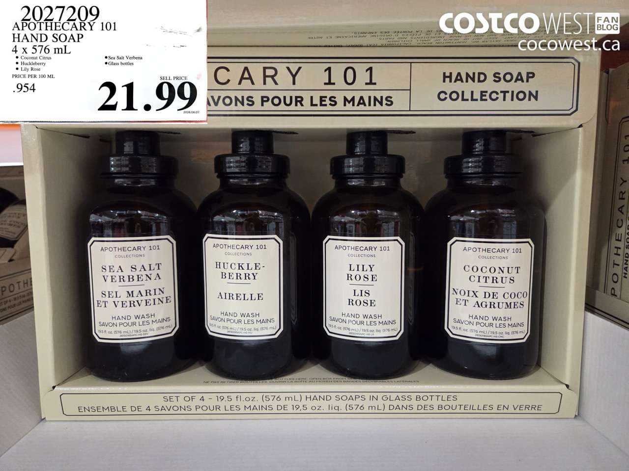 APOTHECARY 101 HAND SOAP 4 X 576 ML