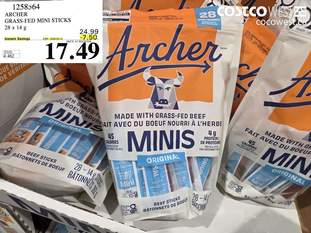 archer grassfed mini sticks 28 x 14 g