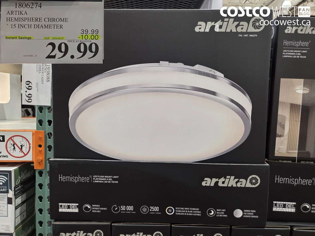 artika hemisphere chrome 15 inch diameter