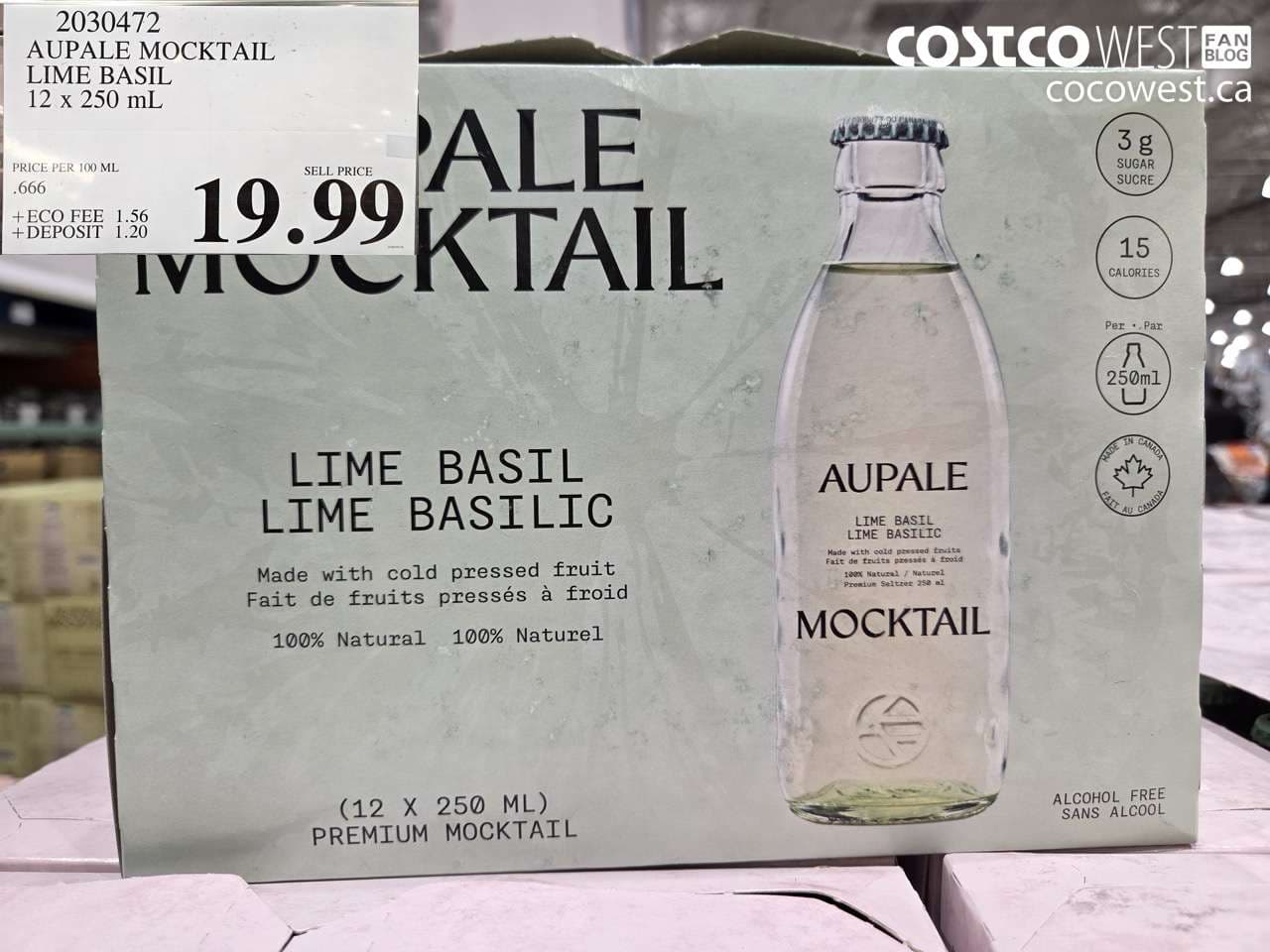 AUPALE MOCKTAIL LIME BASIL 12 X 250 ML