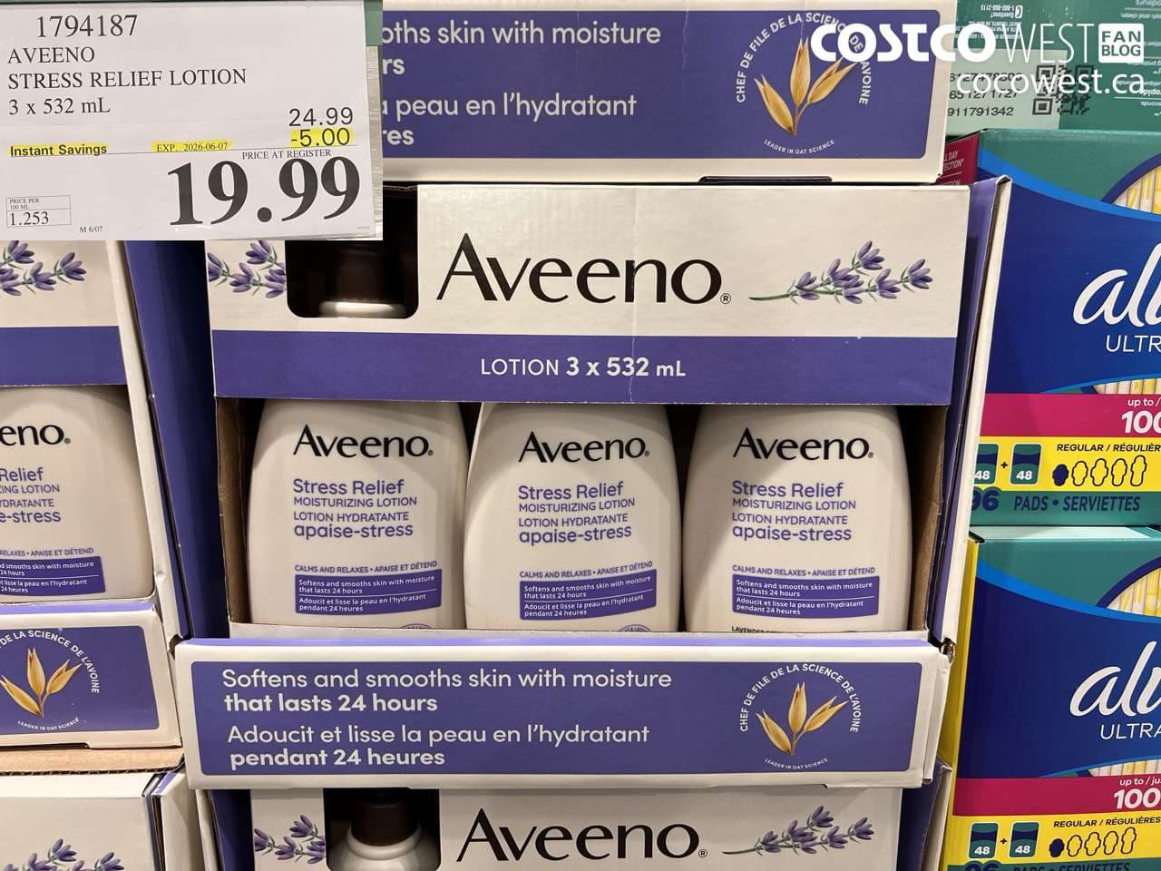 aveeno stress relief lotion 3 x 532 ml