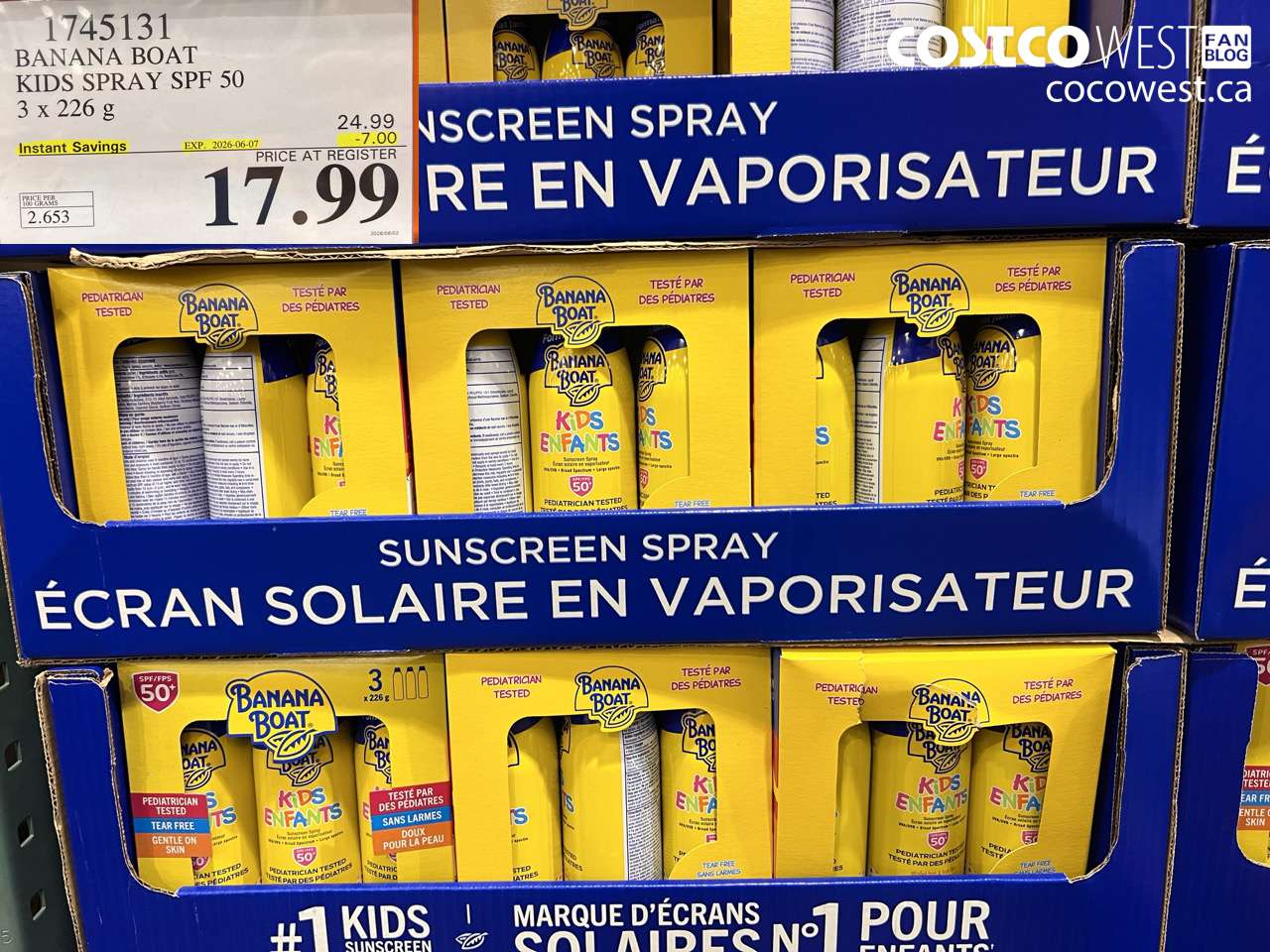 banana boat kids spray spf 50 3 x 226 g