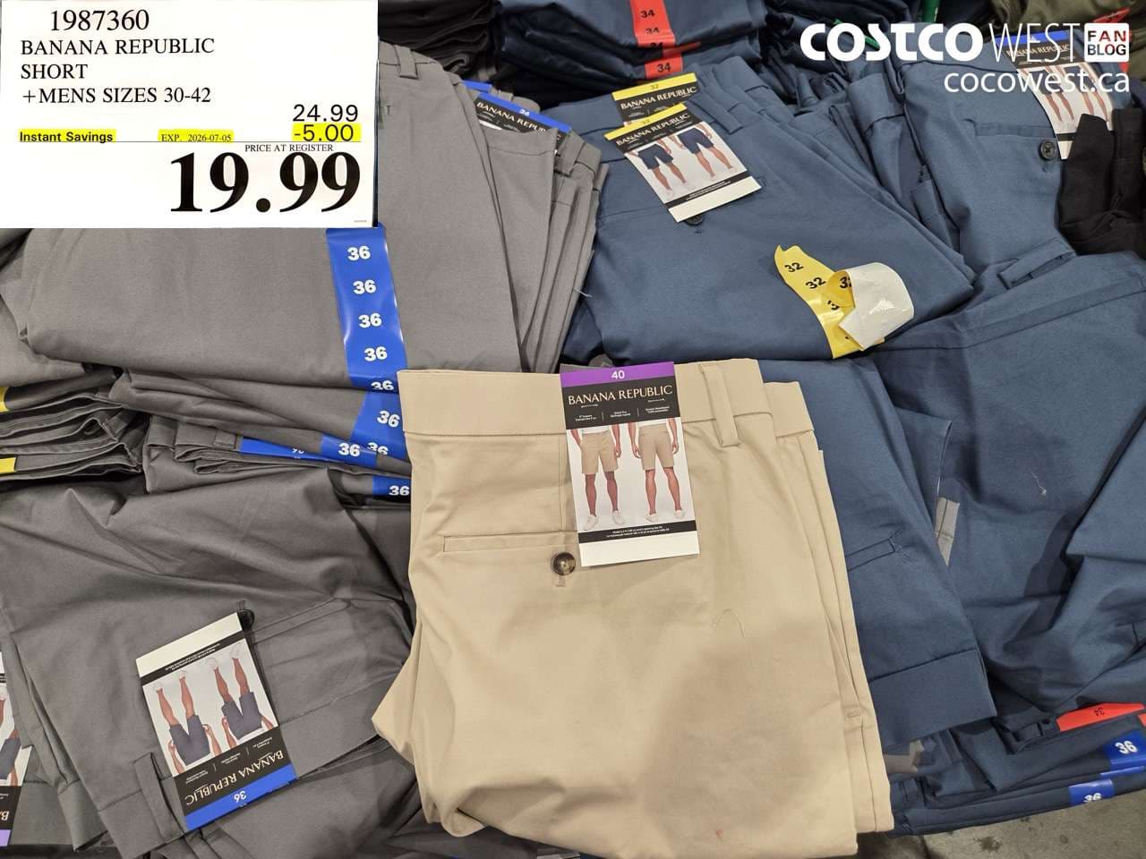 banana republic short mens sizes 3042