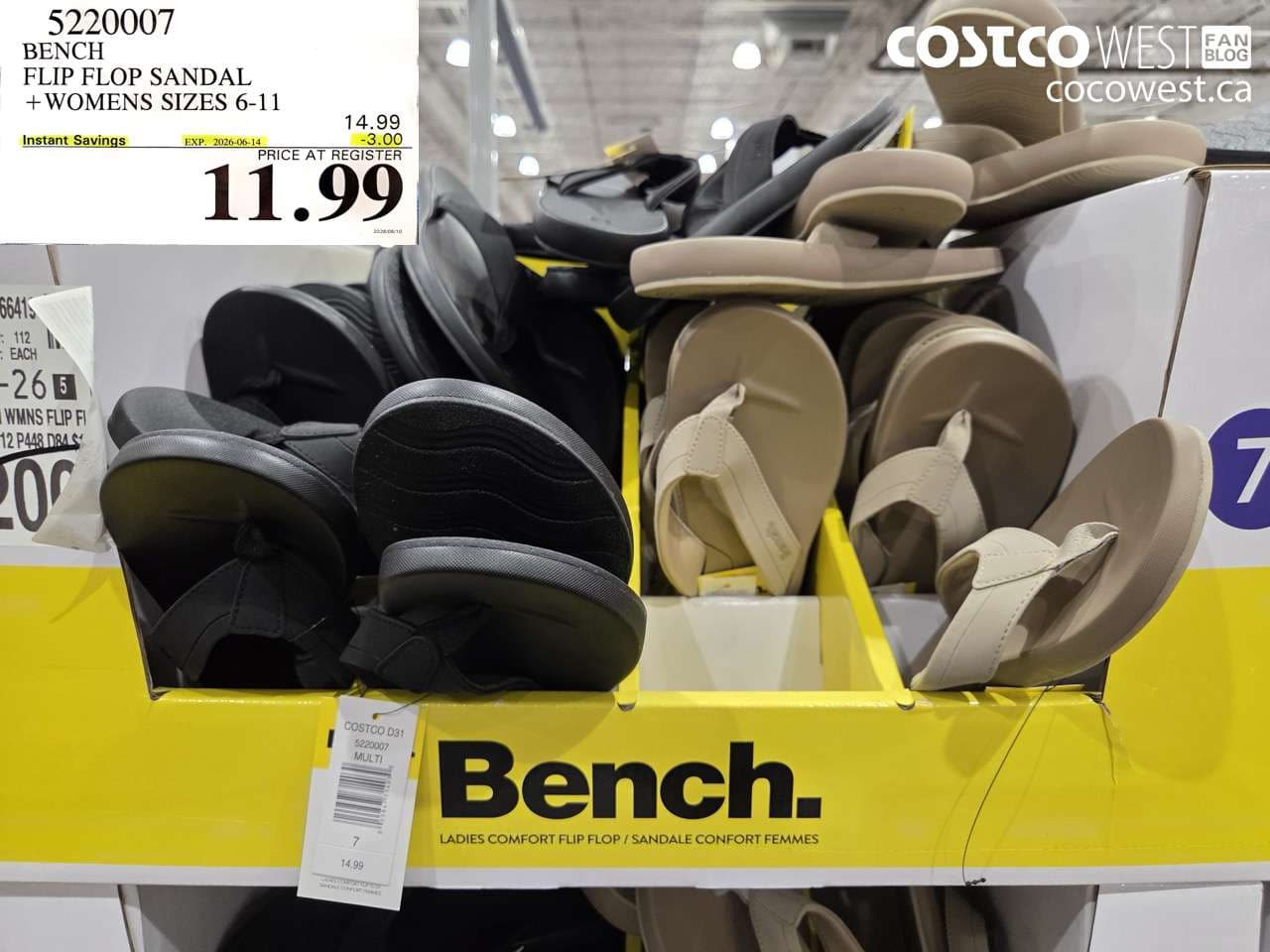 BENCH FLIP FLOP SANDAL WOMENS SIZES 6-11