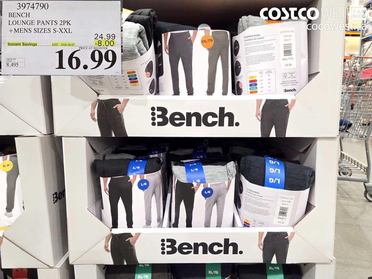bench lounge pants 2pk  mens sizes sxxl