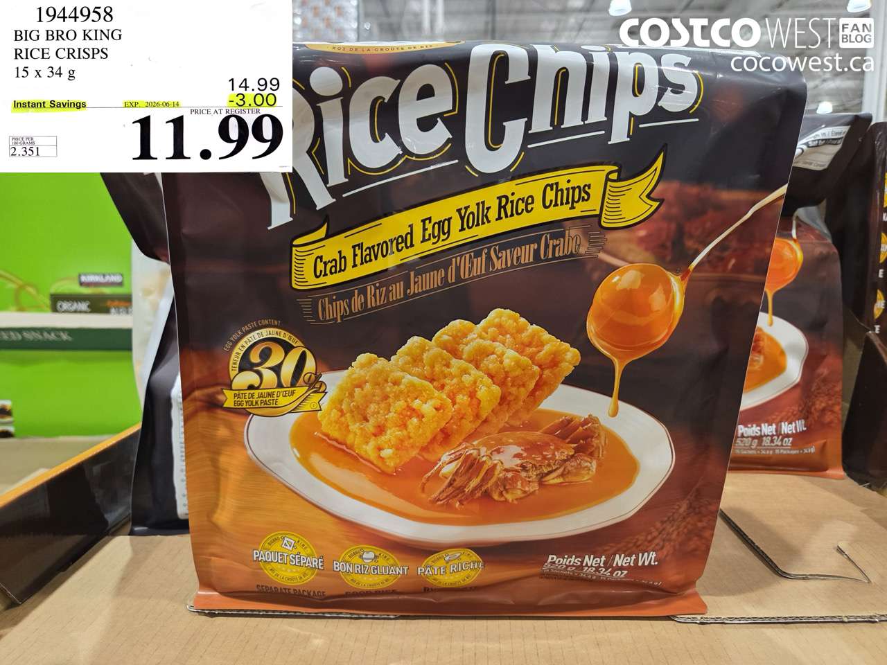 big bro king rice crisps 15 x 34 g