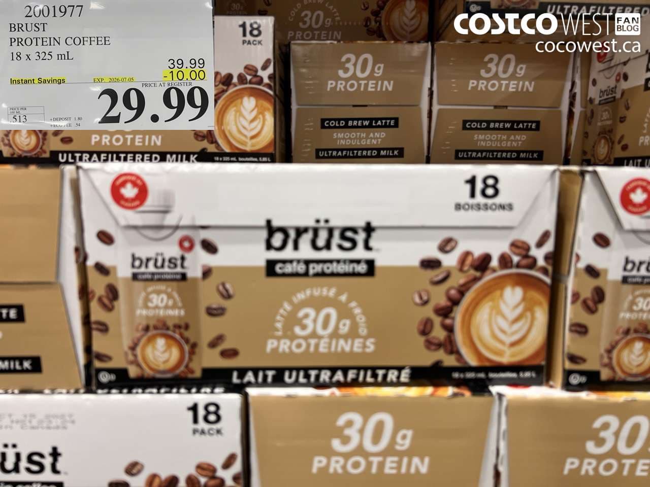 BRUST PROTEIN COFFEE 18 X 325 ML