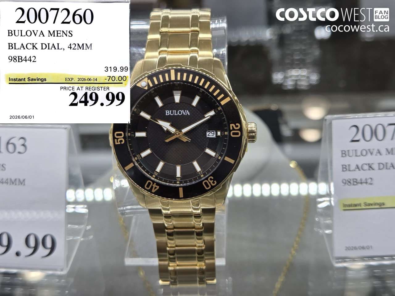 bulova mens black dial 42mm 98b442