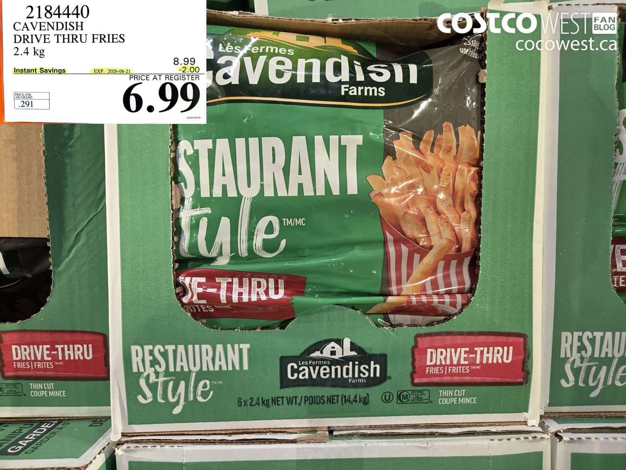 cavendish drive thru fries 24 kg