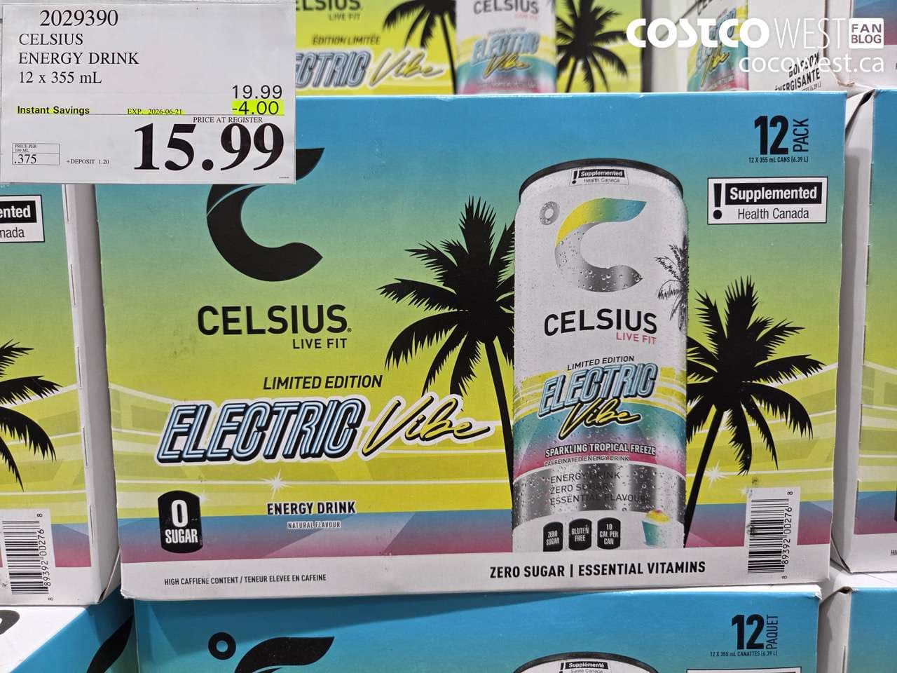CELSIUS ENERGY DRINK 12 X 355 ML