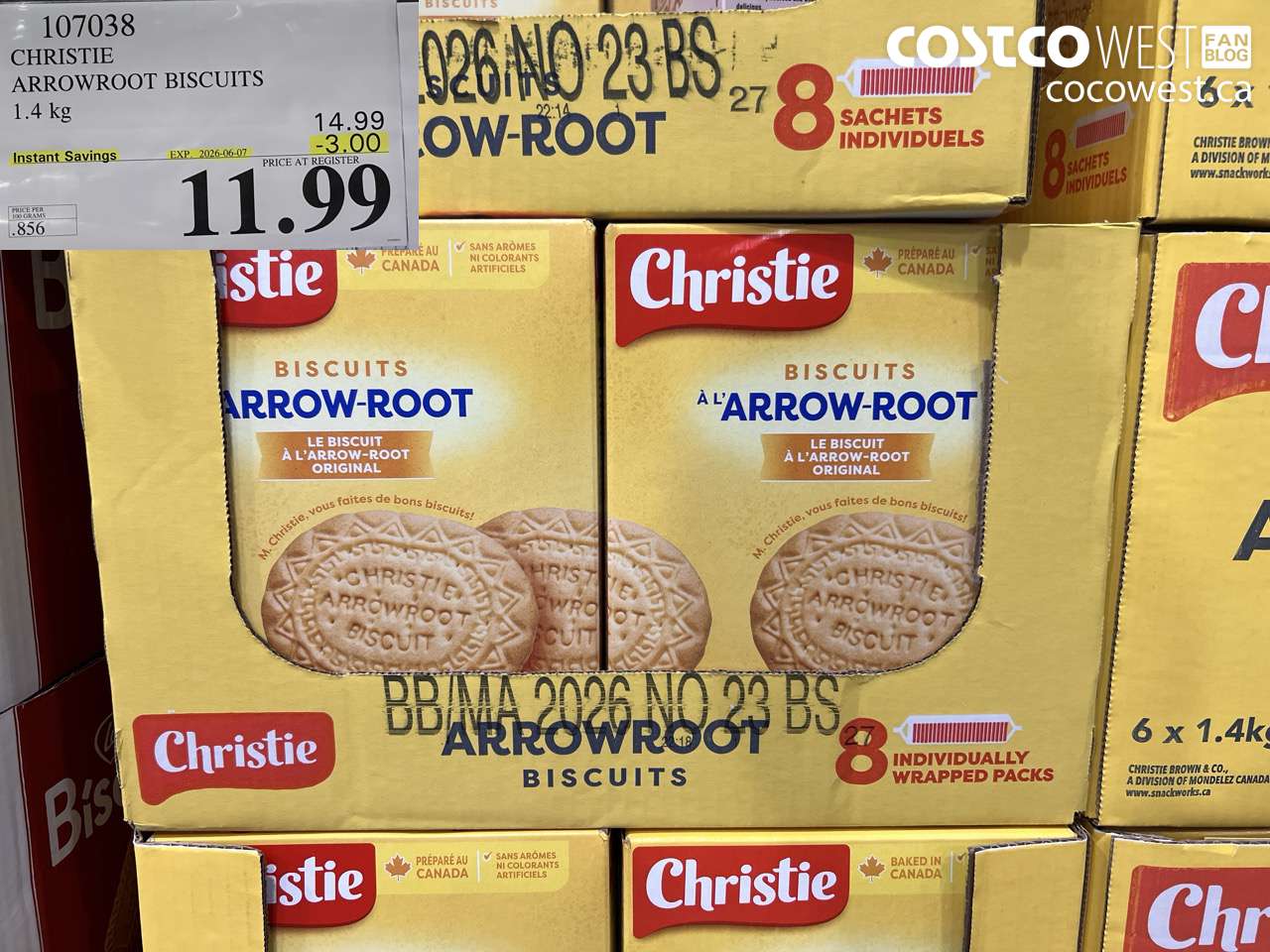 christie arrowroot biscuits 14 kg