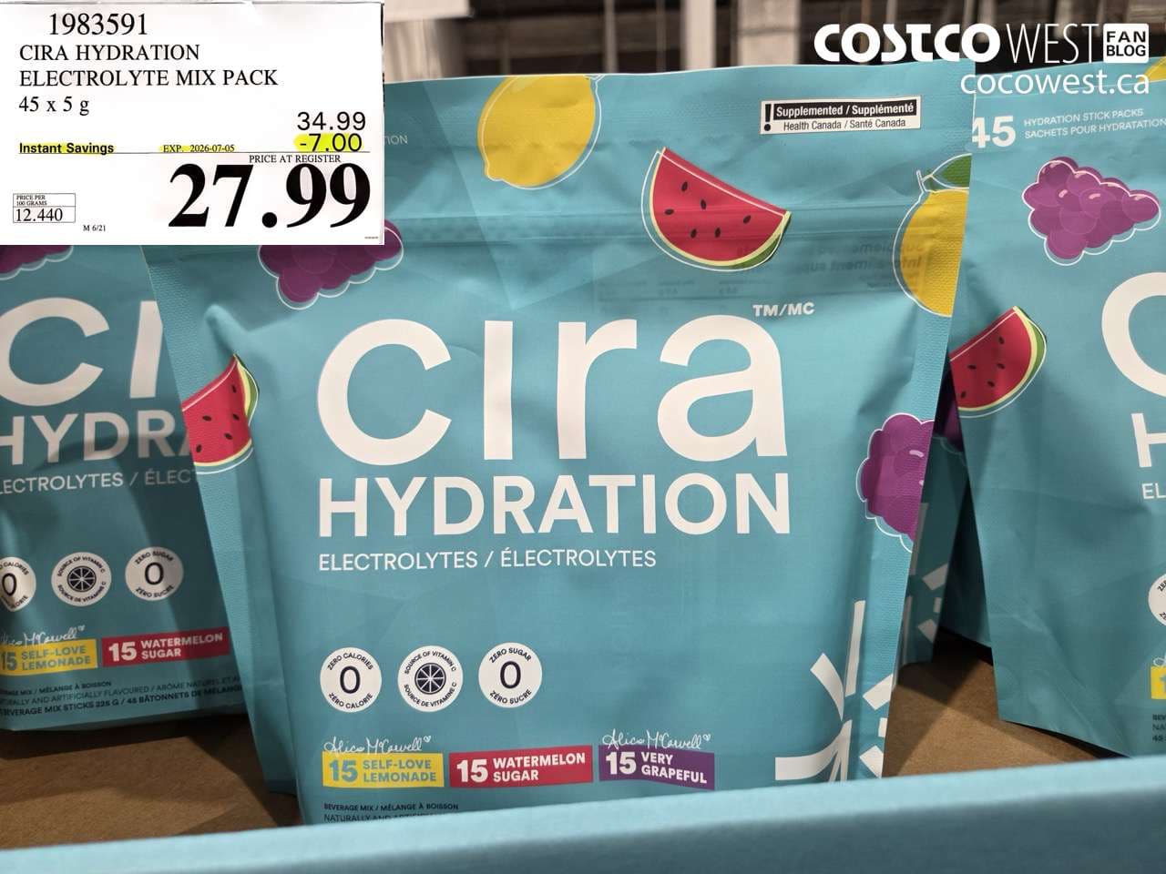 cira hydration electrolyte mix pack 45 x 5 g