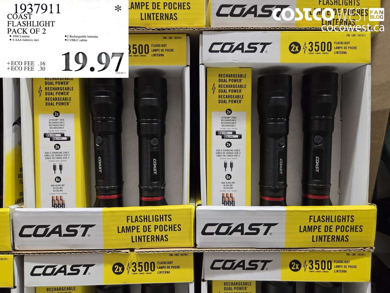 coast flashlight pack of 2