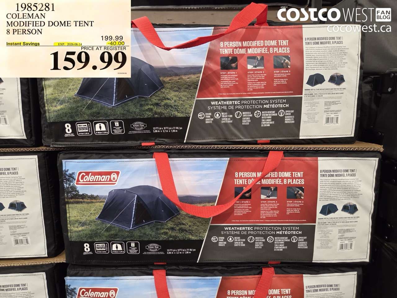 coleman modified dome tent 8 person