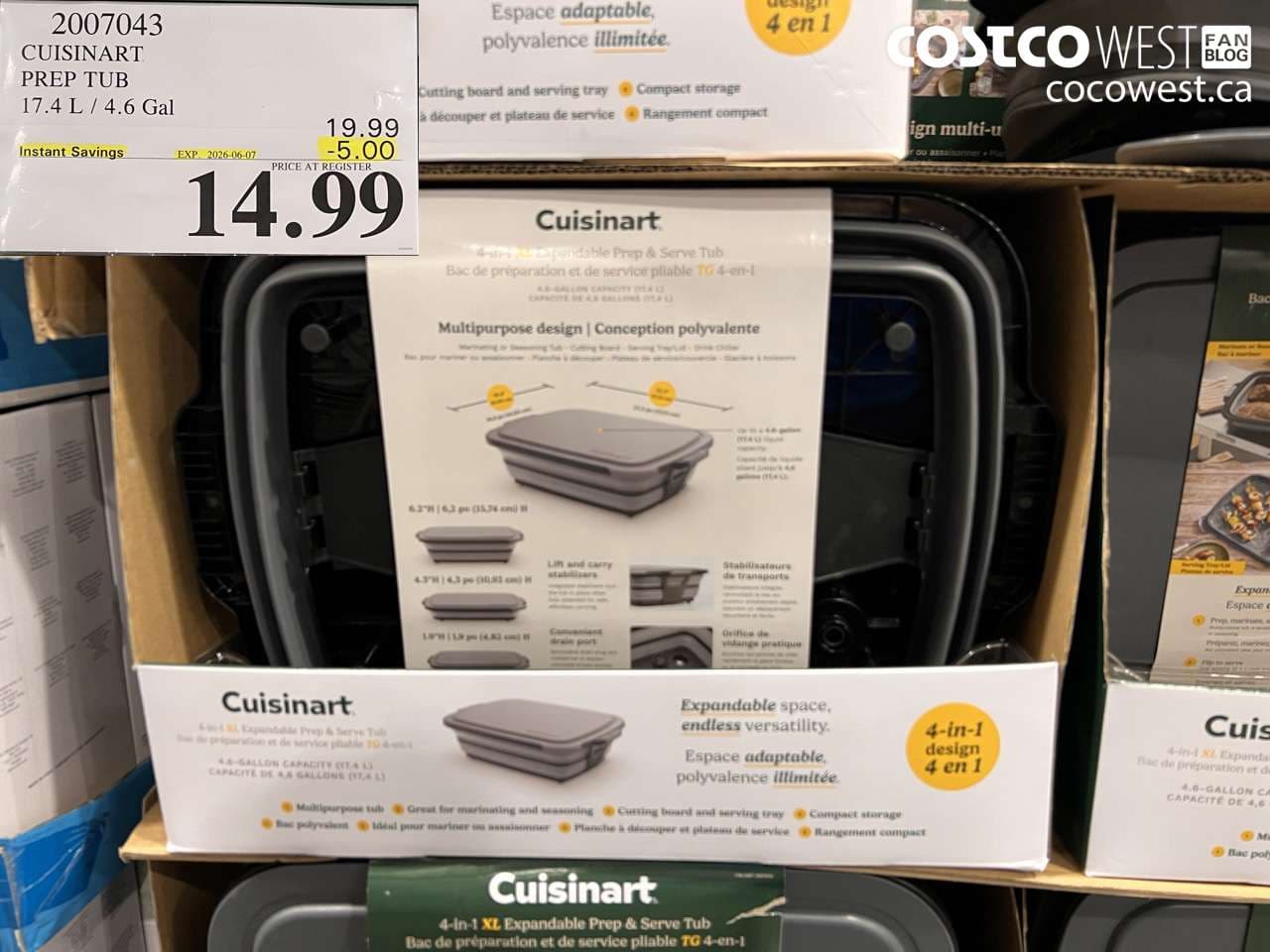 CUISINART PREP TUB 17.4 L / 4.6 GAL