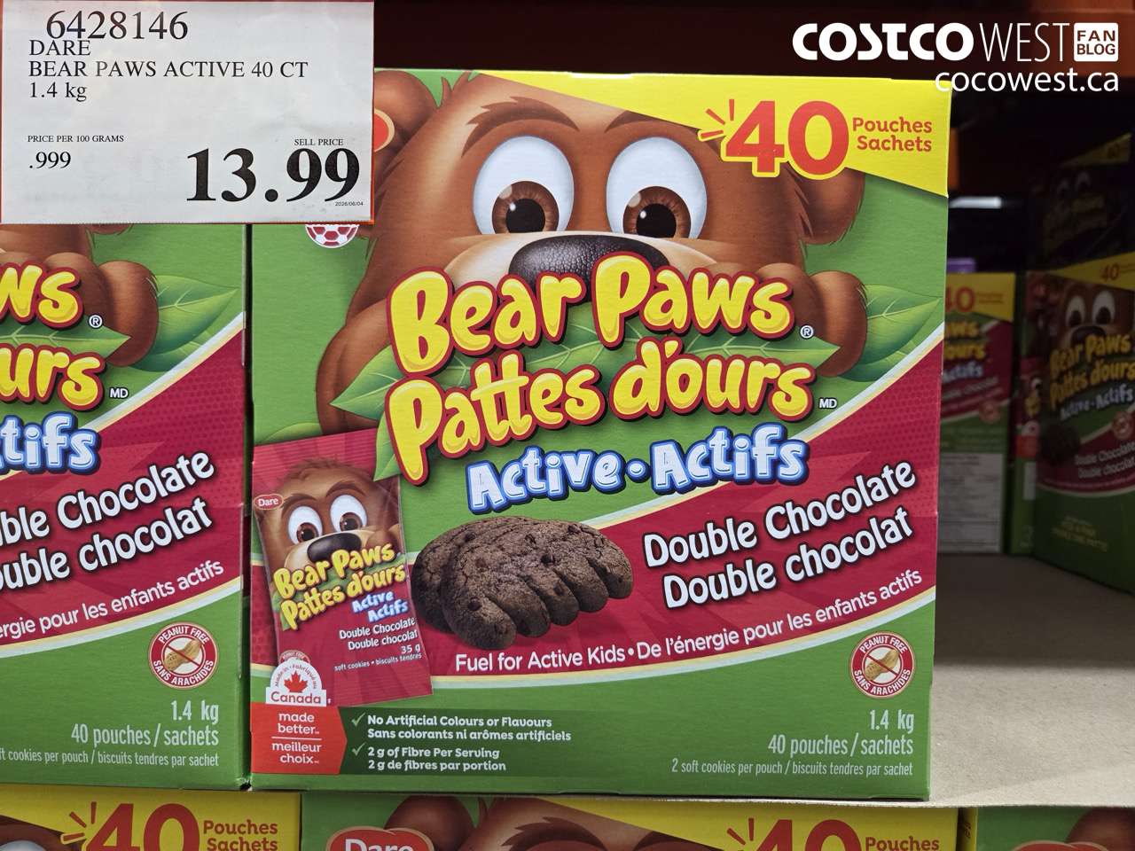 DARE BEAR PAWS ACTIVE 40 CT 1.4 KG