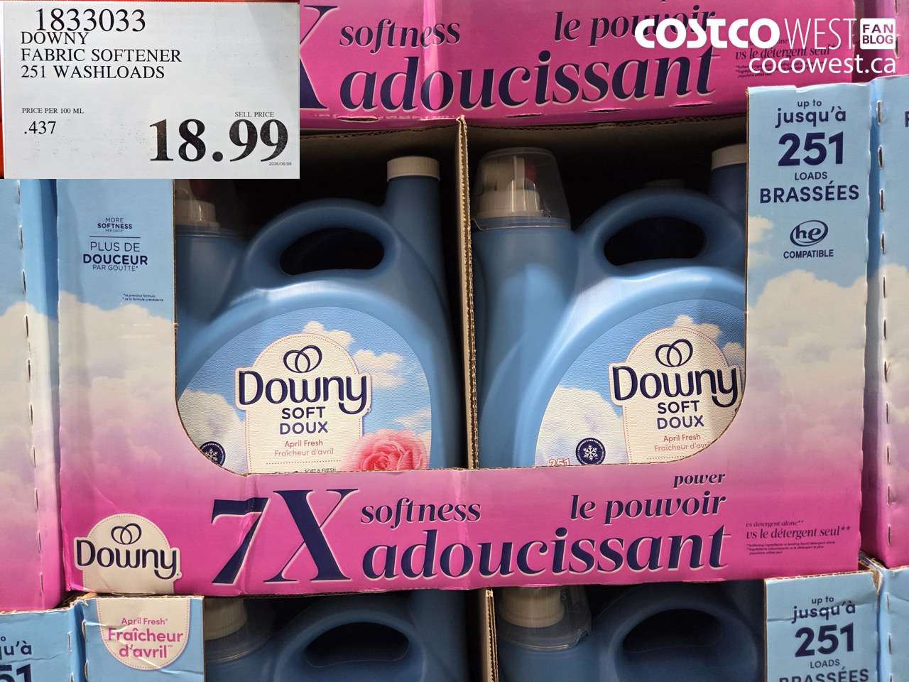 downy fabric softener 251 washloads