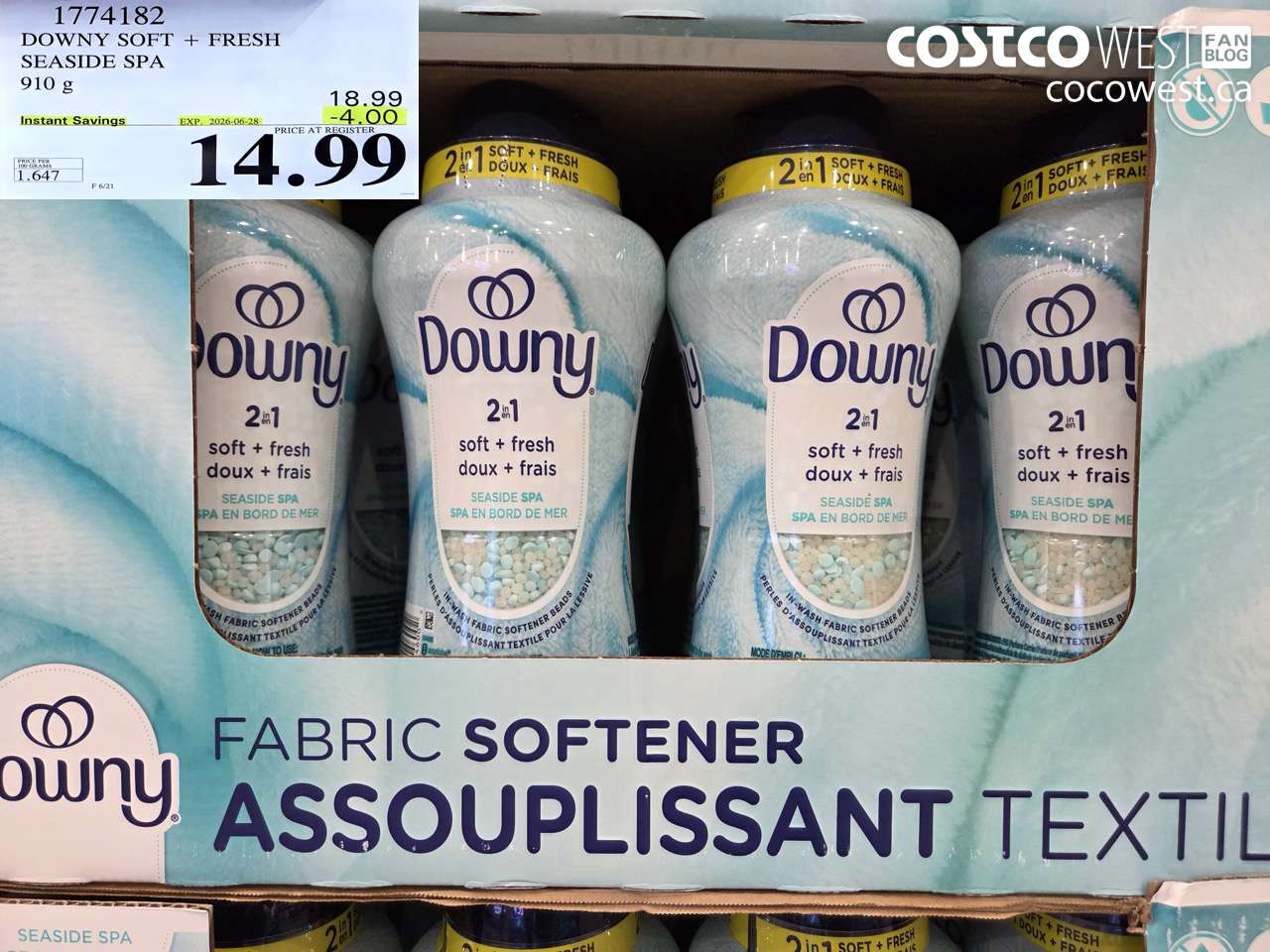 downy soft  fresh seaside spa 910 g