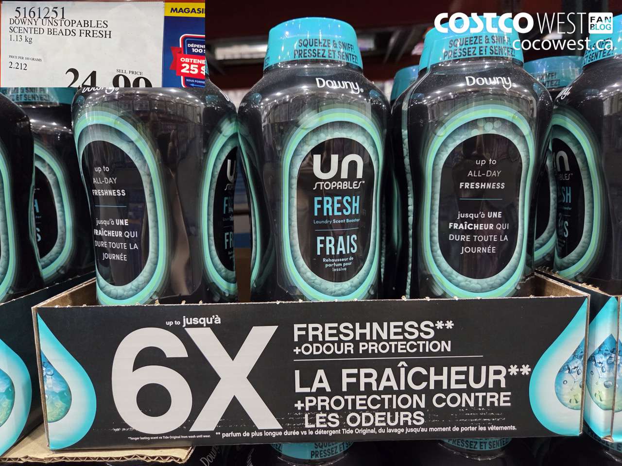downy unstopables scented beads fresh 113 kg