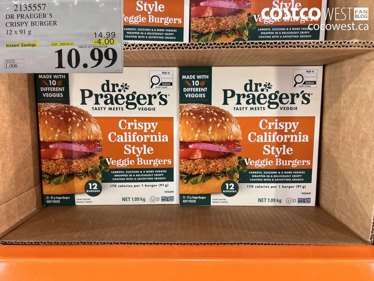 dr praegers crispy burger 12 x 91 g